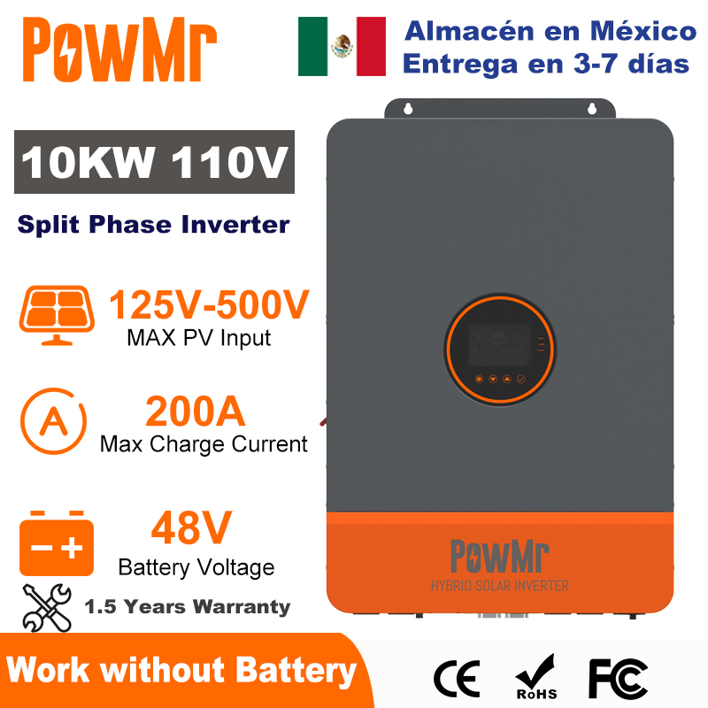 PowMr 10KW gesplitste fase-omv - Drone Solar Charger recensie en prijs